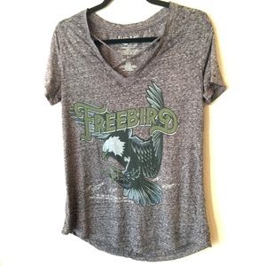 Freebird Graphic T-shirt Burnout Soft Rayon